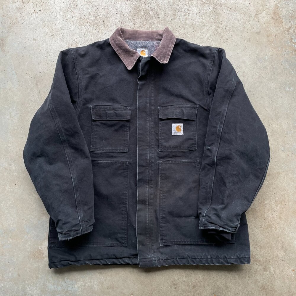 Carhartt C04 Blk Blanket Lined Chore Coat Men’s 48 / XL Regular USA Made